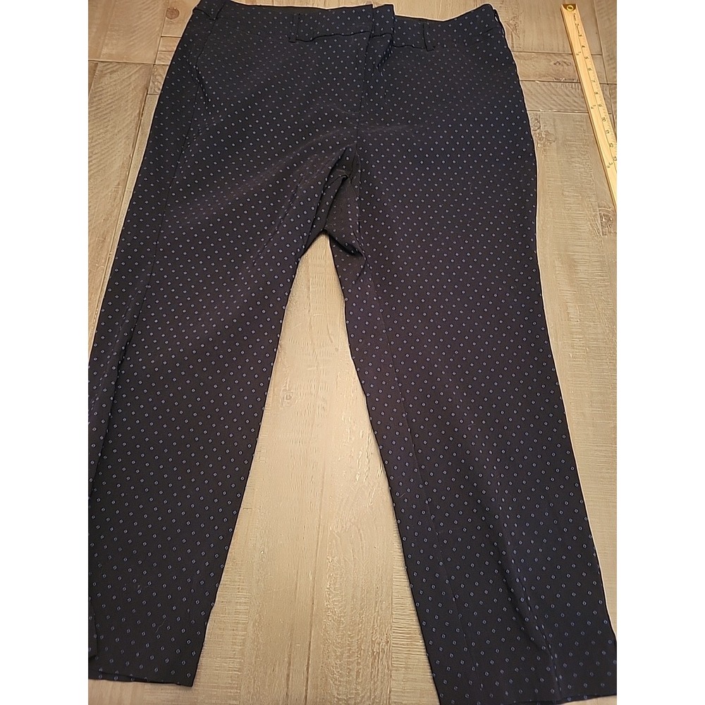 NEW LANE BRYANT Dress Pants Skinny Ankle Elastic Blue Dot Women's 42x26 Size 22